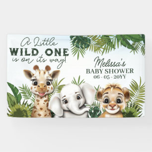 Banderoles Baby shower Safari animal sauvage