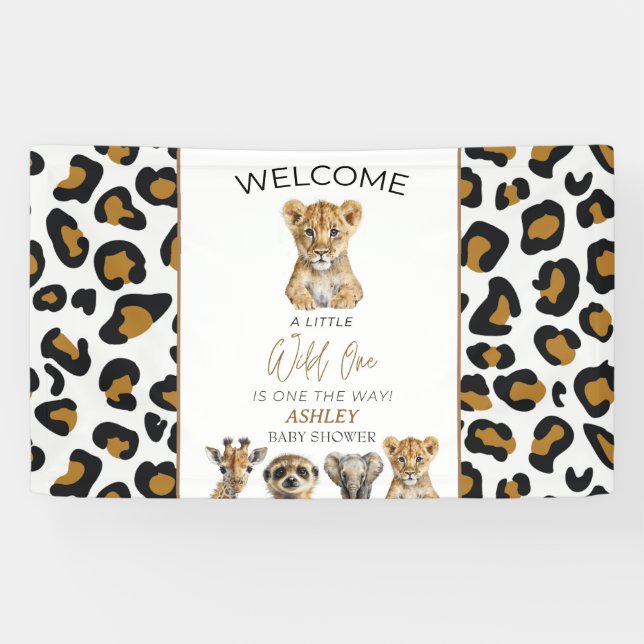 Banderoles Baby shower Safari Baby Animals (Horizontal)