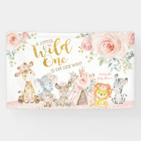 Baby Shower Safari Tribal Jungle Or Rose Pâle