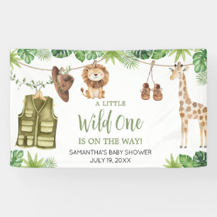 Banderoles Baby shower tropical Safari Jungle Animaux