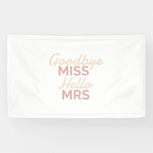 Banderoles Bachelorette Party au revoir Mlle Bonjour Mme Brid
