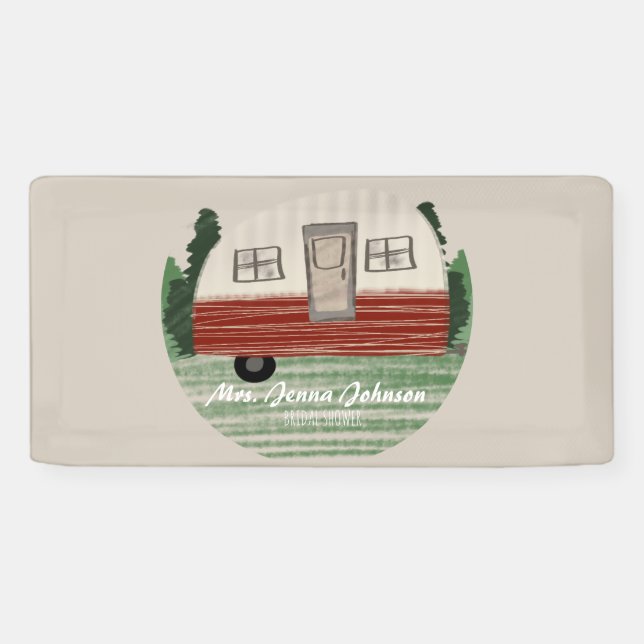 Banderoles Bachelorette Party Camper Mountains Week-end (Horizontal)