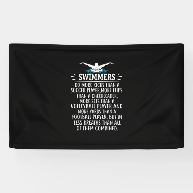 Banderoles Baignade Forte Cadeaux De Nage Pour Hommes Femmes (Horizontal)