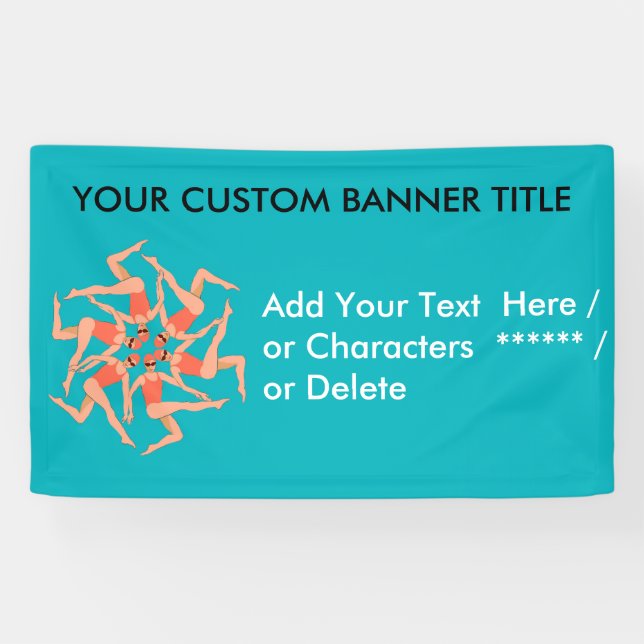 Banderoles Baigneurs - Synchro Chorégraphie de natation Perso (Horizontal)