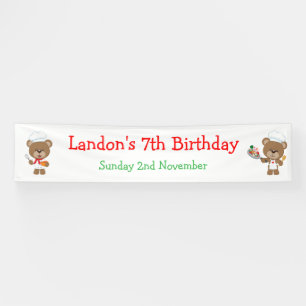 Banderoles Baking Bear Anniversaire