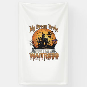 Banderoles Balai Cassé Serveuse Halloween Sorcière Maison Han