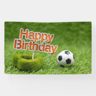 Banderoles Balle de football avec Joyeux Anniversaire Connexi