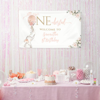 Banderoles Ballon Little Miss Onederful Girl 1er Anniversaire