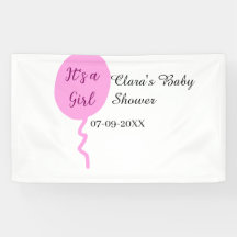 Ballon rose c'est une fille baby shower ajouter no