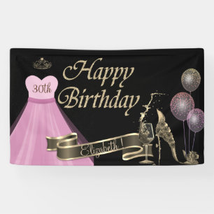 Banderoles Ballons dorés,Verre,Talon, Robe, Noir
