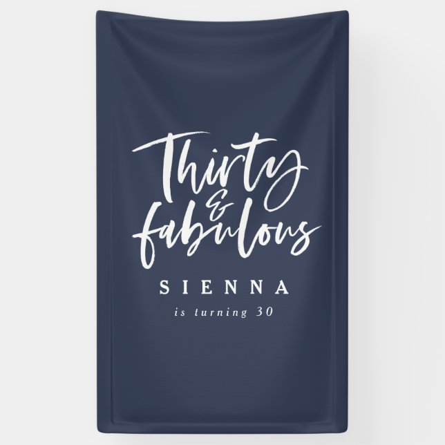 Banderoles Bandeau d'anniversaire fabuleux et de trente ans (Vertical)