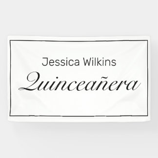 Banderoles Bandeau d'anniversaire minimaliste moderne Quincea