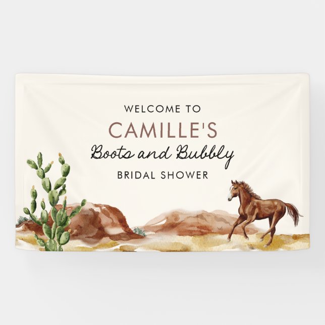 Banderoles Bandeau de bienvenue de mariage champêtre western (Horizontal)