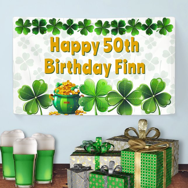Banderoles Bandeau de fête d'anniversaire personnalisé Irland (Créateur téléchargé)