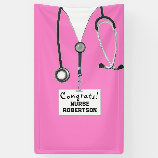 Banderoles Bandeau publicitaire sur les diplômes des infirmiè (Vertical)