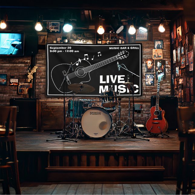 Banderoles Bar & Grill de musique en live (Créateur téléchargé)