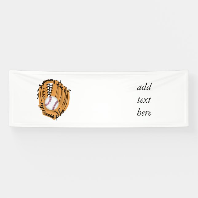 Banderoles Baseball Mitt et Ball (Horizontal)