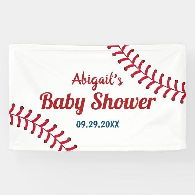 Banderoles Baseball Sports Baby shower à thème Bienvenue (Horizontal)
