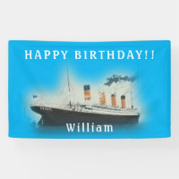 Bateau Titanic Blue Birthday White Star Line