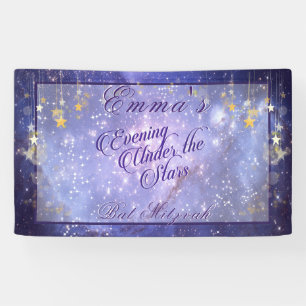 Banderoles Batikha sous les étoiles Bat Mitzvah Galaxie Étoil