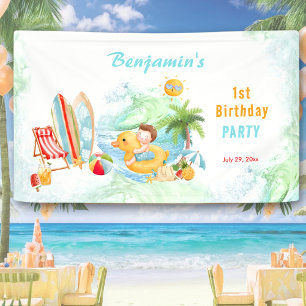 Banderoles Beach Pool Party Été 1er anniversaire Garçon
