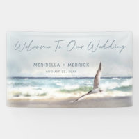 Beach Waves Watercolor Mariage Bienvenue
