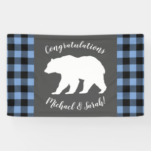 Banderoles Bear Baby shower Garçon bleu