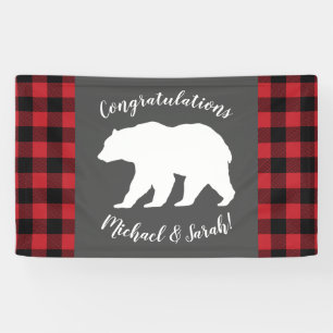 Banderoles Bear Baby shower Woodland Lodge