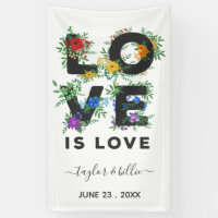 Beau Amour Floral Est Amour Gay Mariage