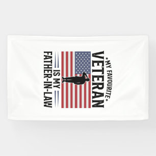 Banderoles Beau-père vétéran Citation patriotique vintage Des