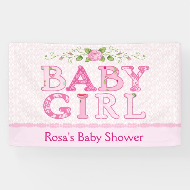 Banderoles Bébé, baby shower chic de pays (Horizontal)