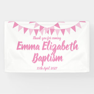 Banderoles Bébé Baptême rose Baptême Favorise