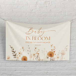 Banderoles Bébé Boho en Fleur Fête de Bébé aux Fleurs Sauvage