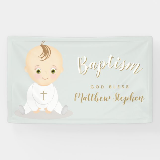 Banderoles Bébé de baptême (Horizontal)