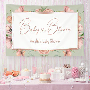 Banderoles Bébé en fleurs Baby Shower Photo Mur Fleur Sauvage