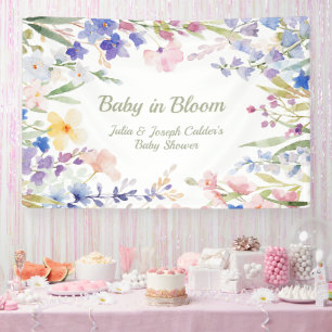 Banderoles Bébé en fleurs Fleur sauvage Baby Shower Floral