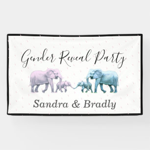 Banderoles Bébé mignon fille rose Eléphants Baby shower moder