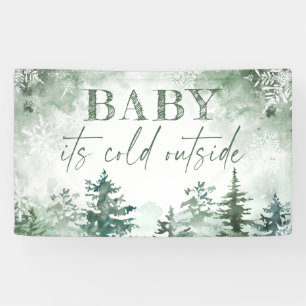 Banderoles Bébé son froid à l'extérieur de la forêt d'hiver