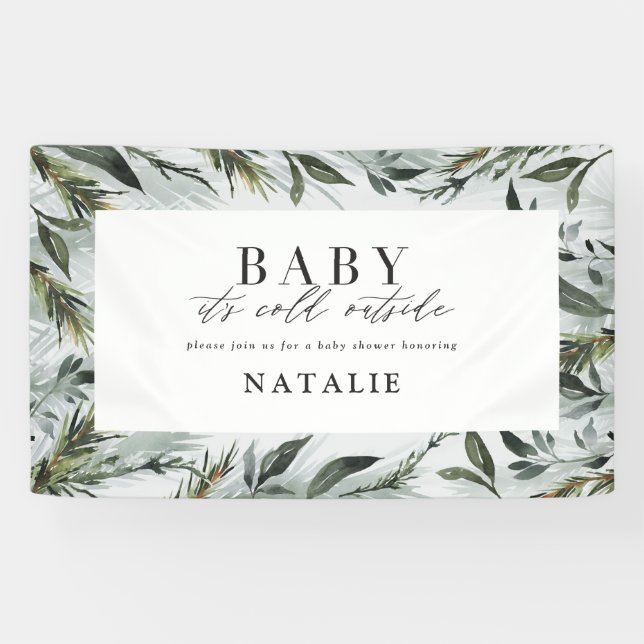 Banderoles Bébé son froid en dehors du baby shower (Horizontal)