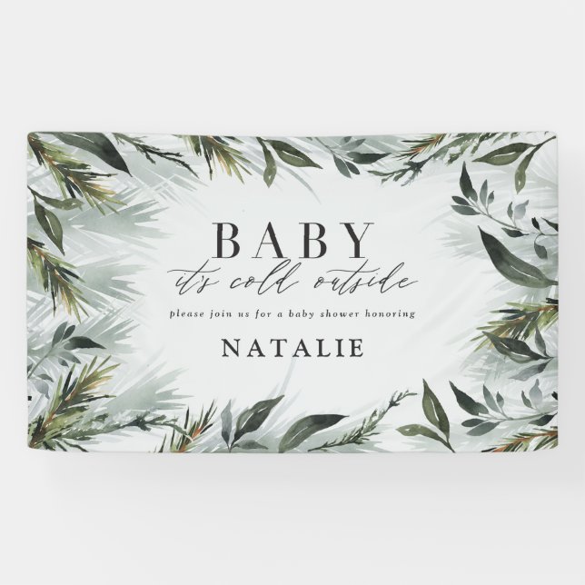 Banderoles Bébé son froid en dehors du baby shower (Horizontal)