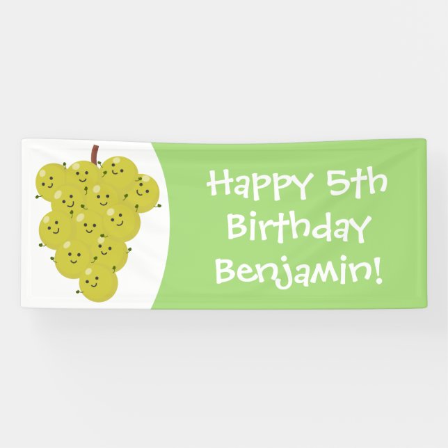 Banderoles Belle bande de raisins amusante illustration (Horizontal)