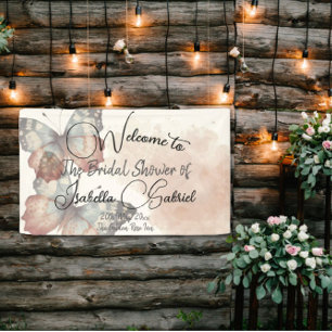 Banderoles Belle Bienvenue de Mariage Papillon