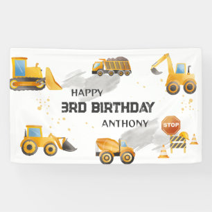 Banderoles Belle construction pour enfants Anniversaire