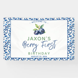 Banderoles Berry First Blueberry 1er Anniversaire