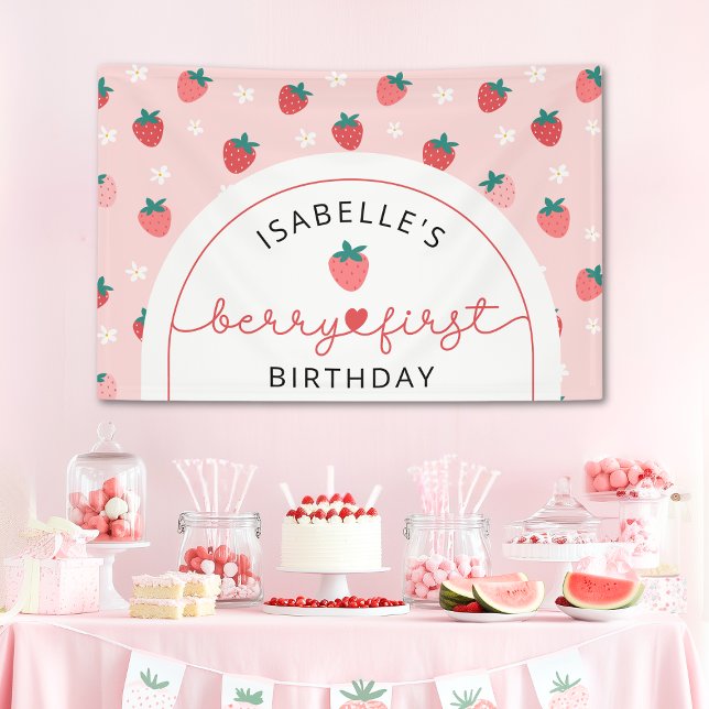 Banderoles Berry Premier anniversaire 1er anniversaire Fête d (Créateur téléchargé)