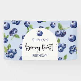 Banderoles Berry premier anniversaire de enfant de bleuets