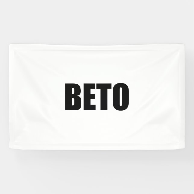 Banderoles Beto O’Rourke, typographie moderne bleue et blanch (Horizontal)