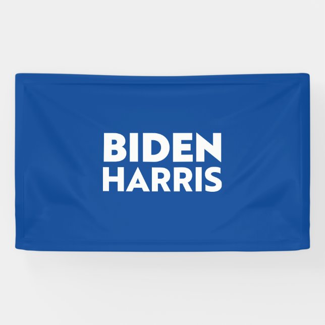 Banderoles Biden Harris, Bleu blanc (Horizontal)