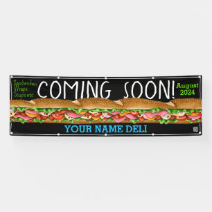 Banderoles Bientôt Grand Ouverture Sandwich Shop Deli