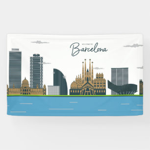 Banderoles Bienvenue à Barcelone
